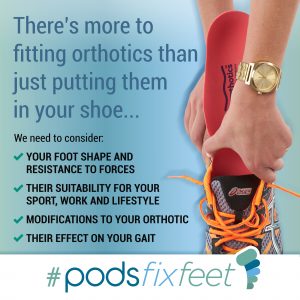 There's more to orthotics than just putting them in your shoe #Podsfixfeet