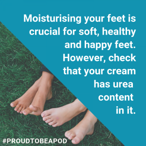 Moisturising your feet